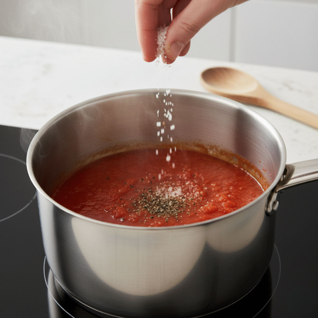 Adding Tomatoes to the Pan