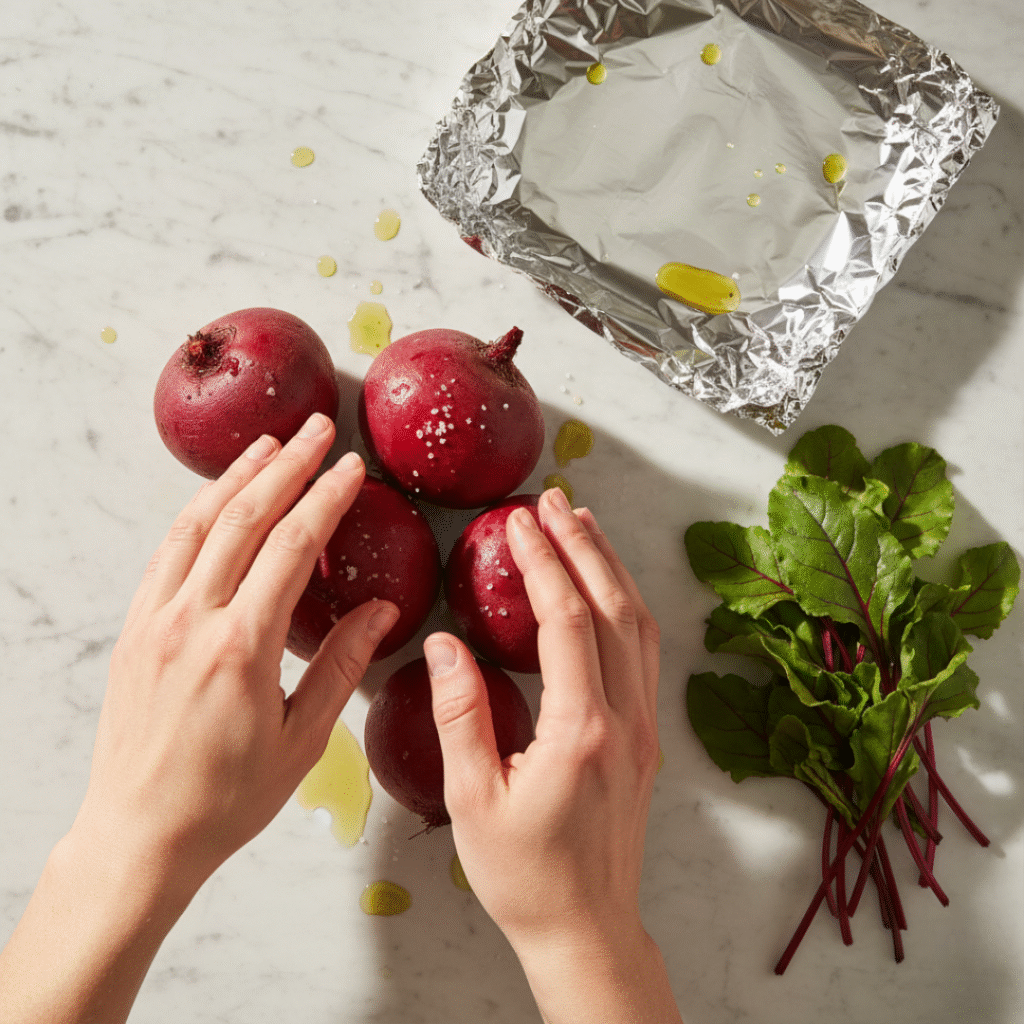 beet root with olive oil