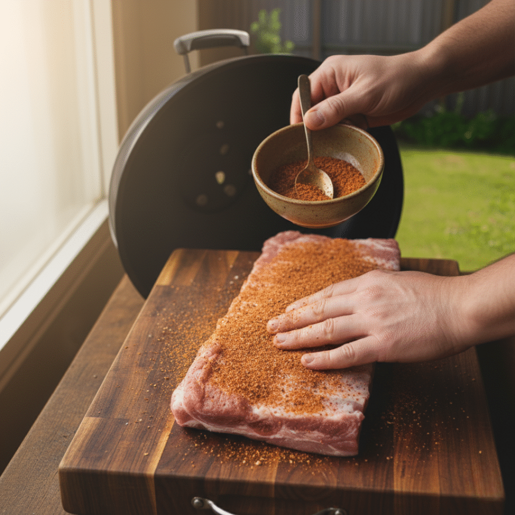 Mix all  rub ingredients 