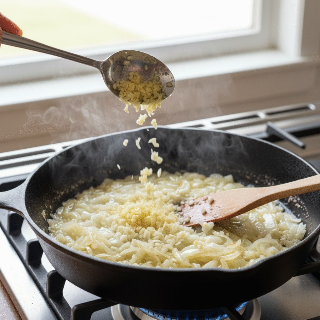 onion-Garlic + ginger step