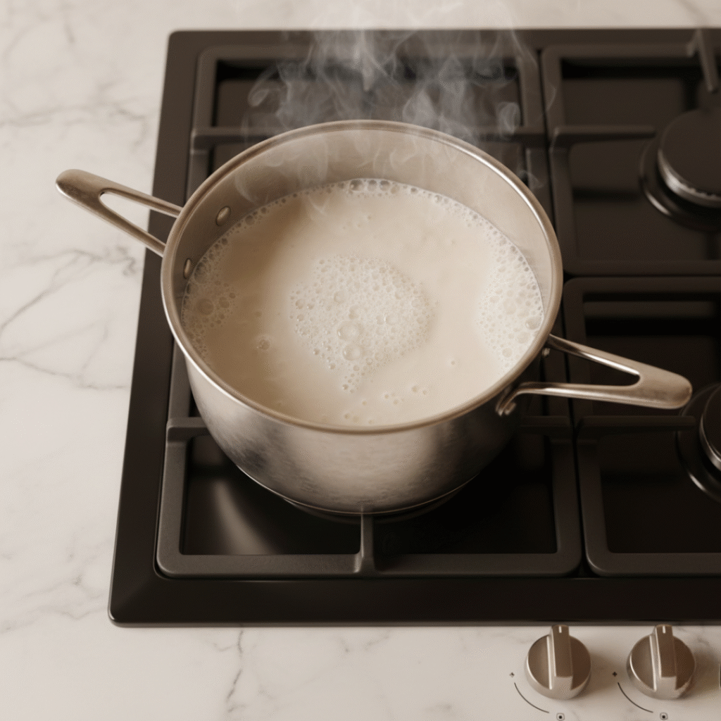 Boiling Milk on Stove