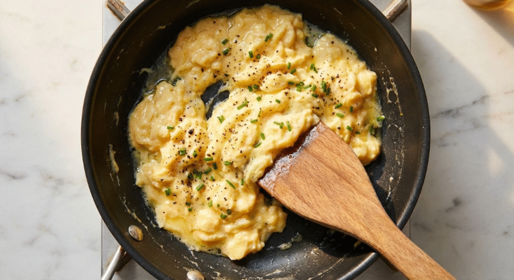 Finished Soft Scrambled Eggs