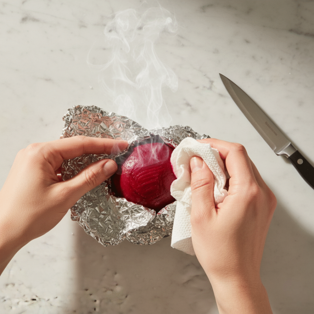 Unwrap & Peel Roasted Beet