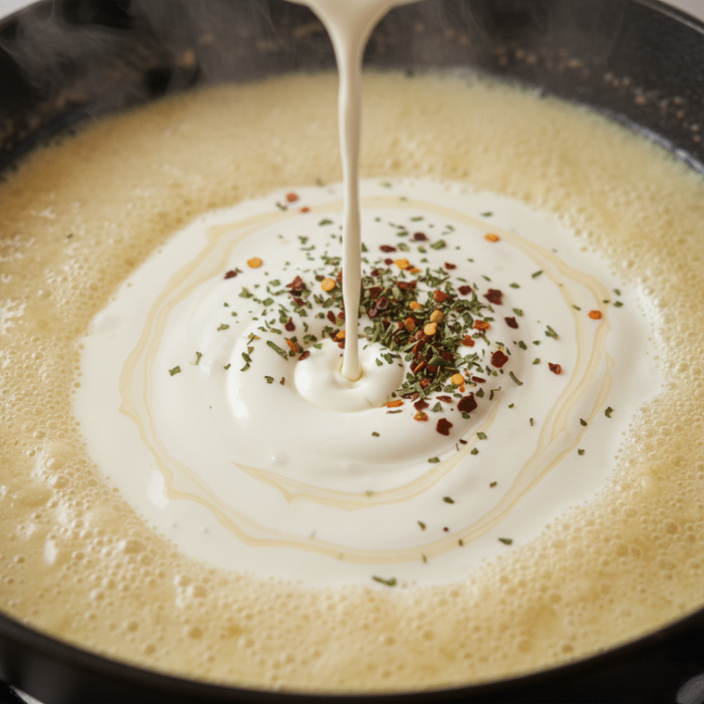 Deglaze and Add Cream