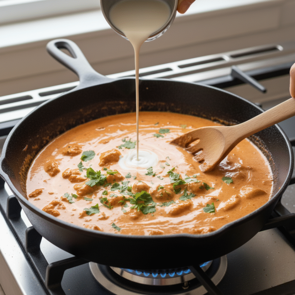 Cream finish & cilantro