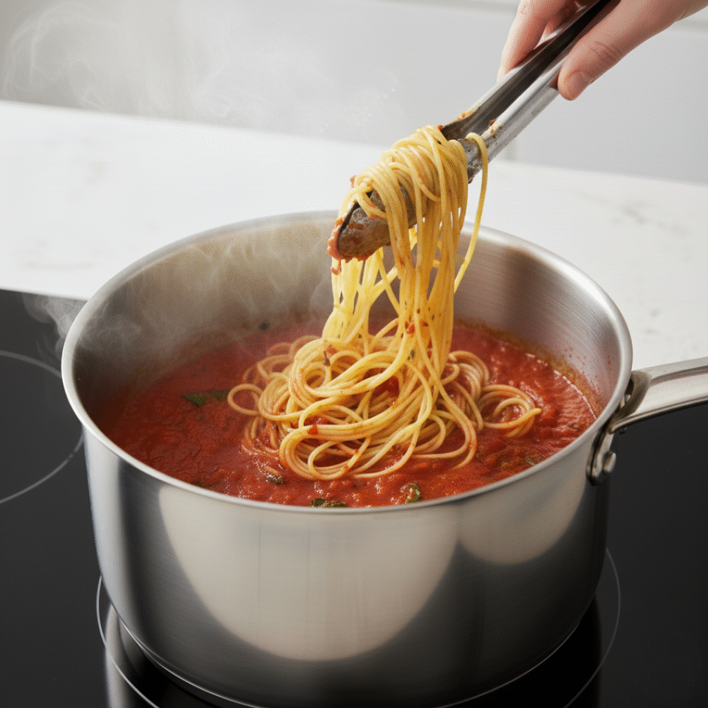 Combining Pasta and Sauce