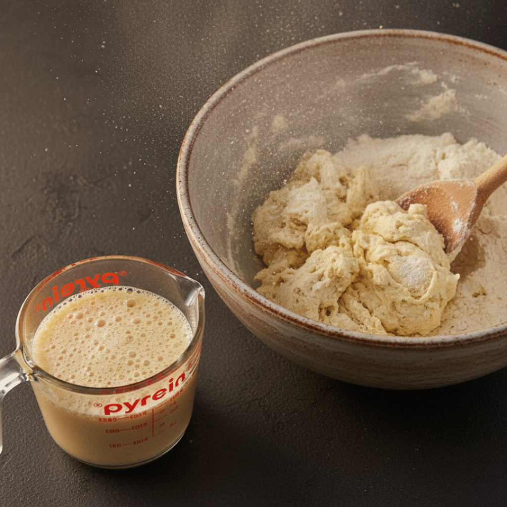 Yeast Proofing and Dough Mixing