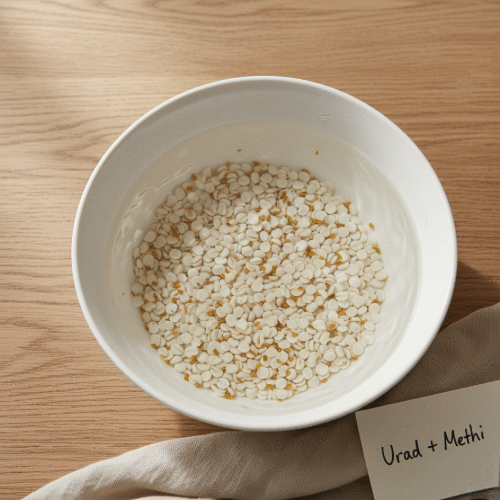 Urad dal + fenugreek
