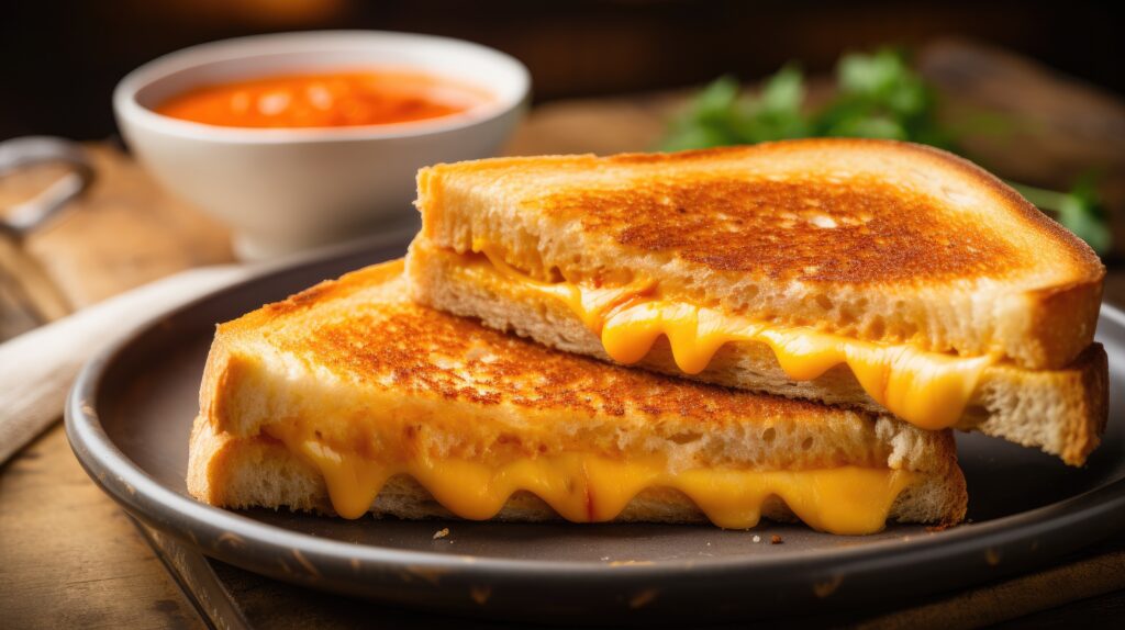 vecteezy ai generated a delicious photo of a cheesy grilled cheese 35383602 3