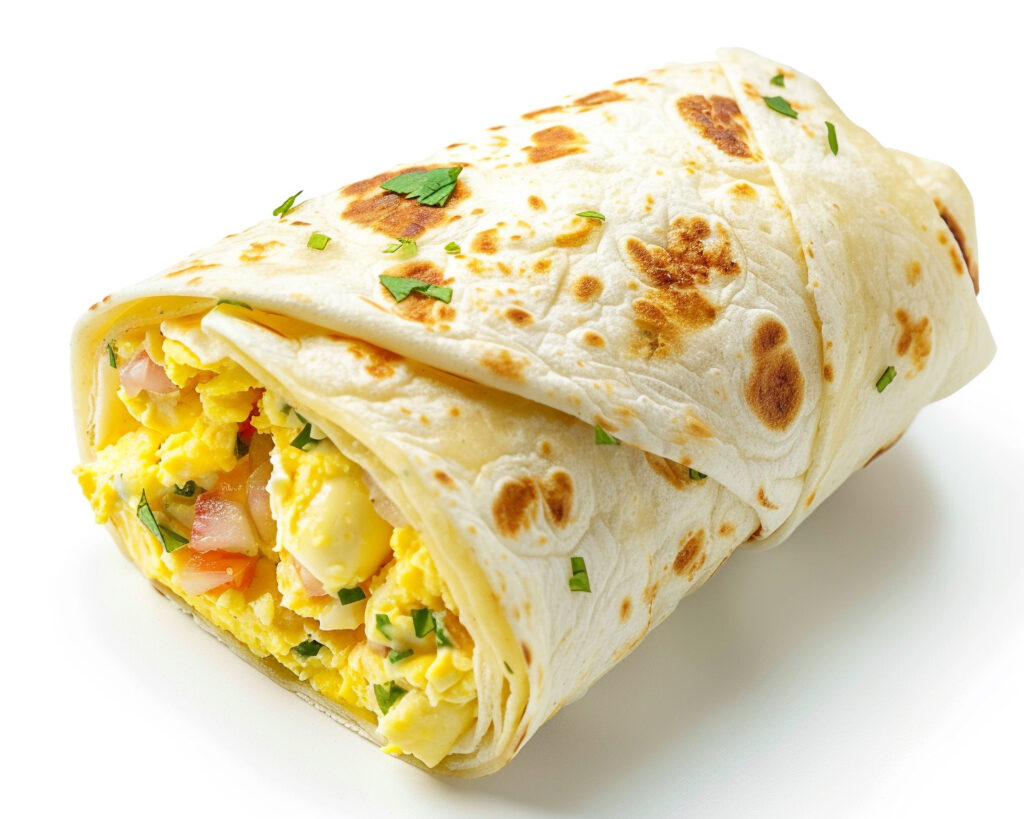 vecteezy breakfast burrito with eggs and cheese 47138477 2