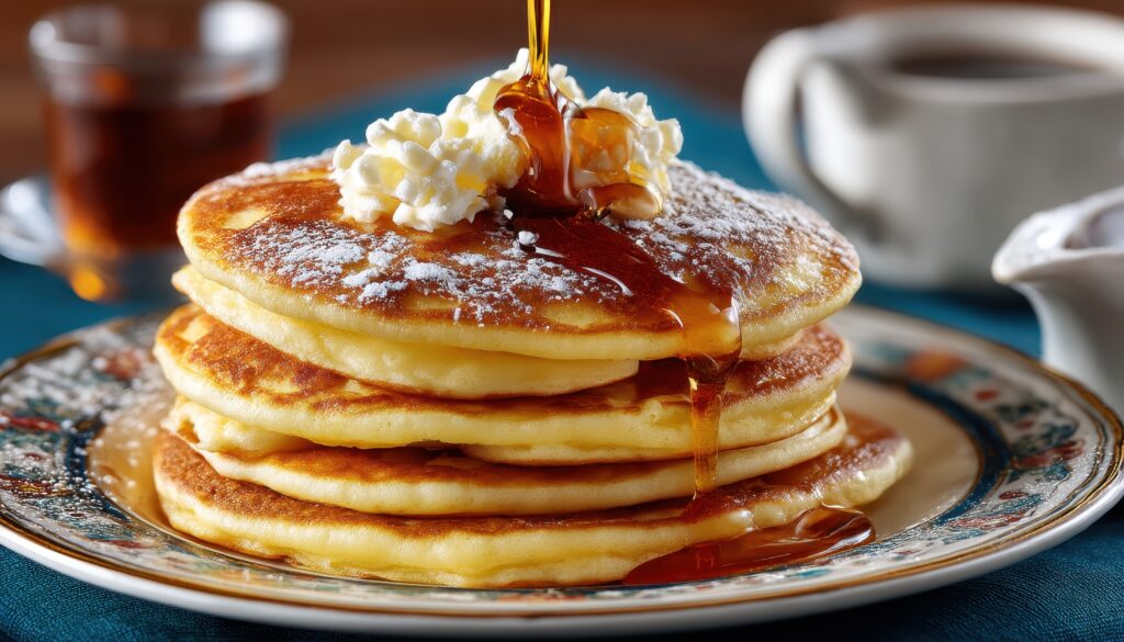 vecteezy indulgent pancakes with syrup cozy cafe food photography 60005875