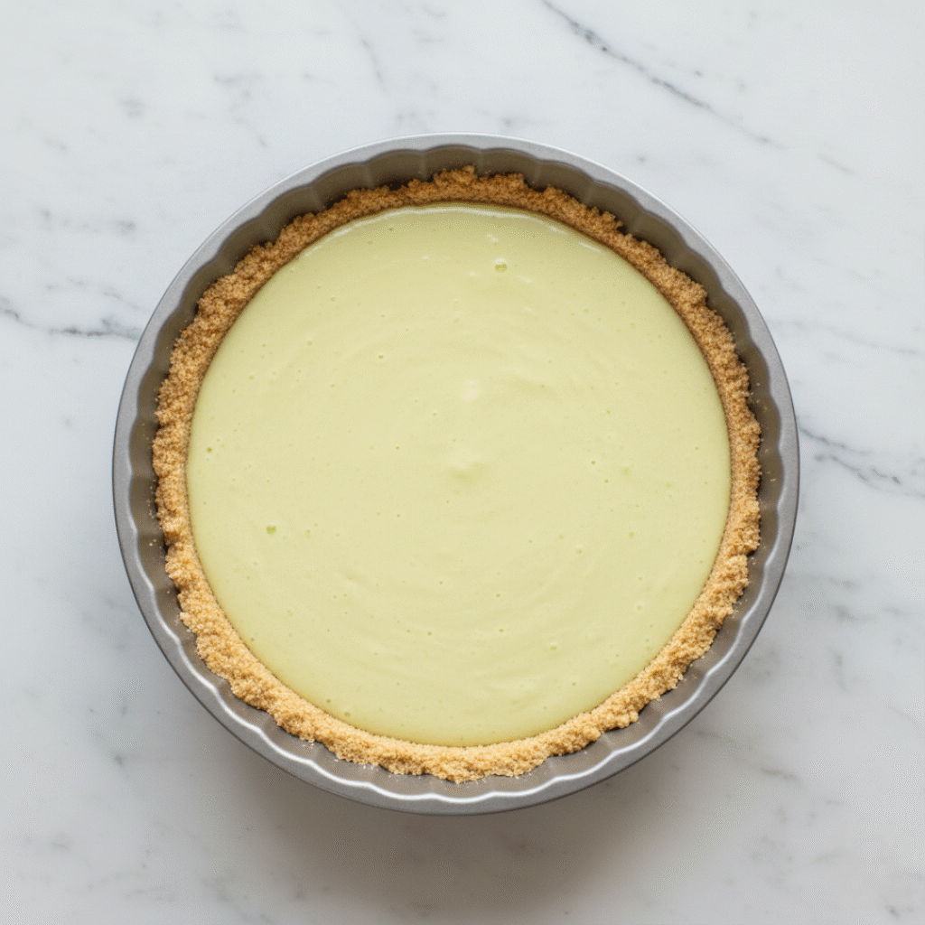 Pouring Filling into Crust