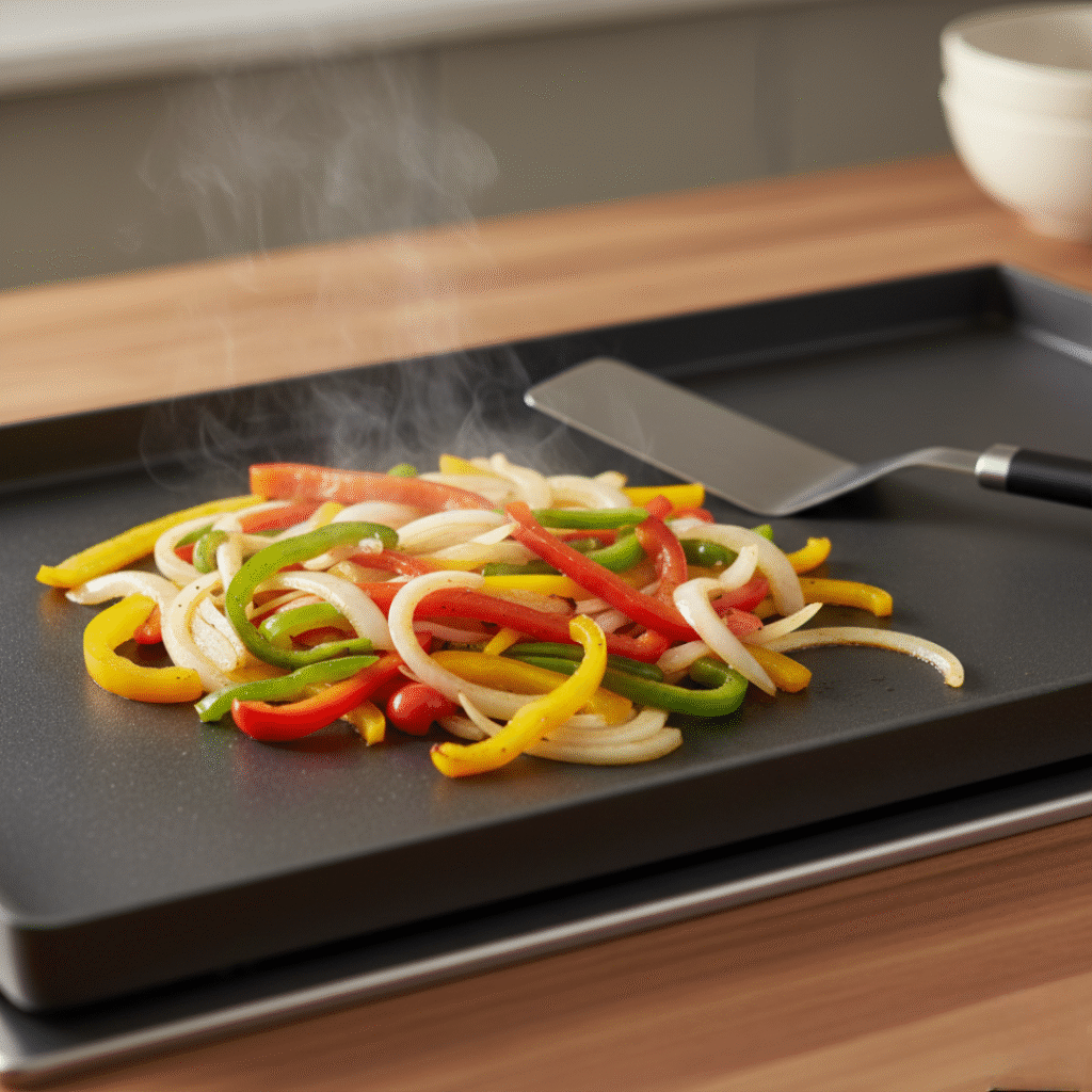 Cooking the Peppers and Onions