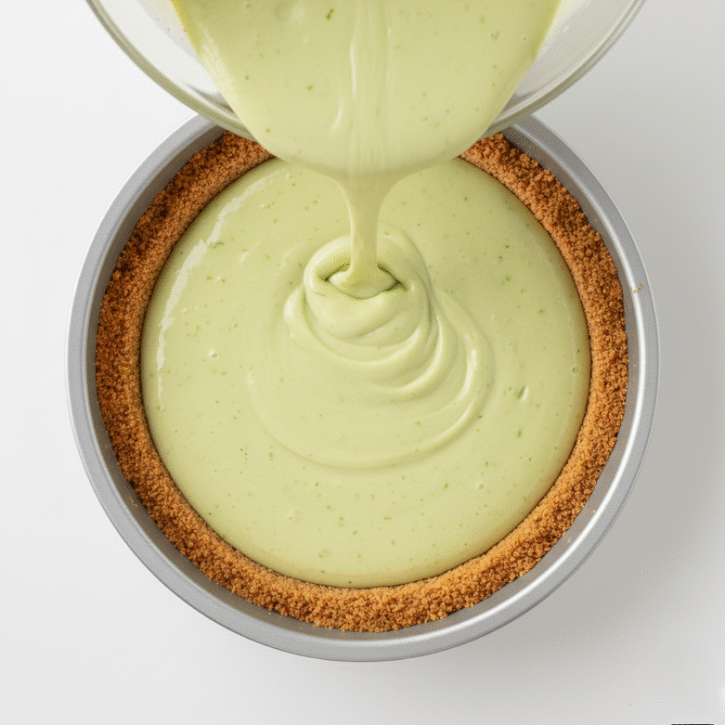 Pouring Filling into Crust