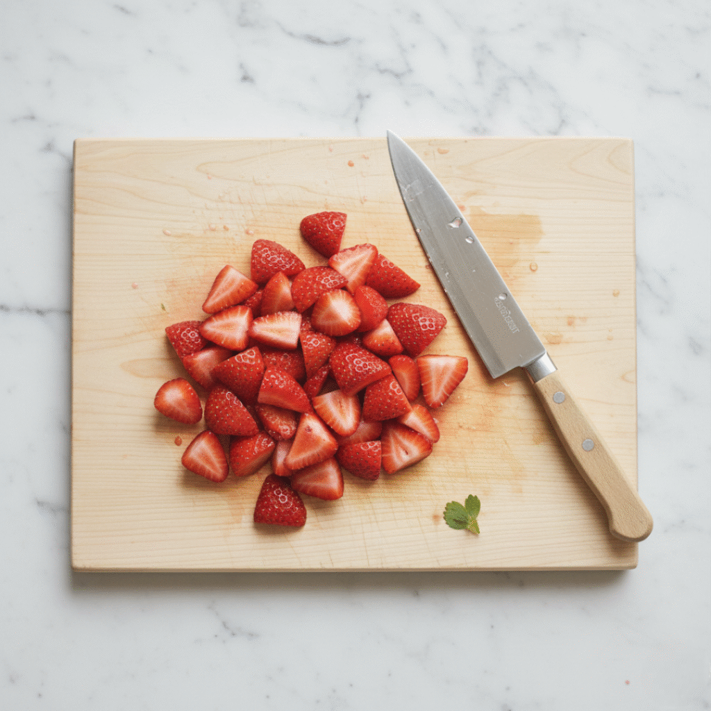 Cutting Strawberries