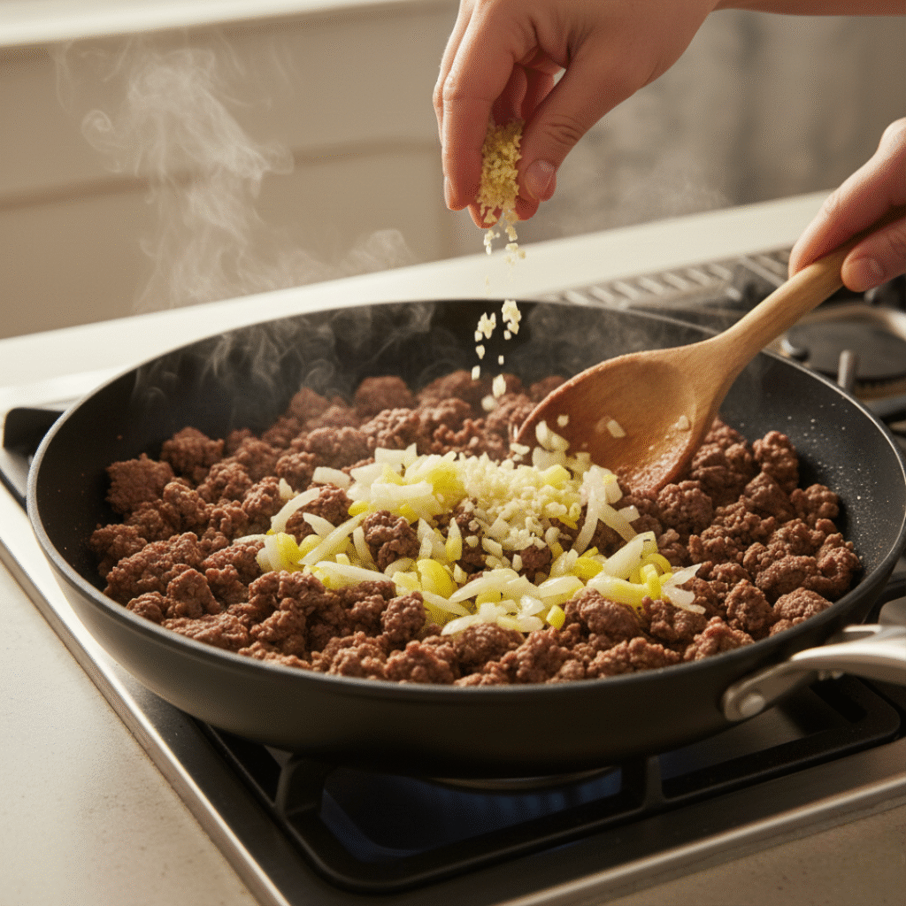 Add Onions and Garlic