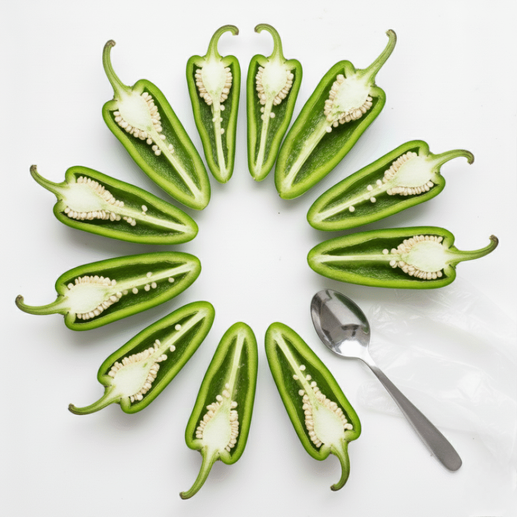 Preparing the Jalapeños