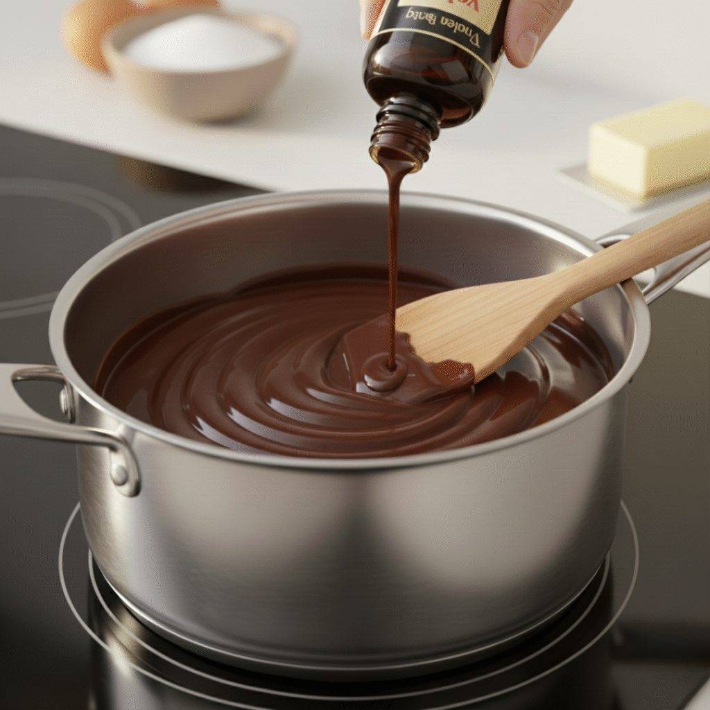 Finished Egg Mixture + Vanilla