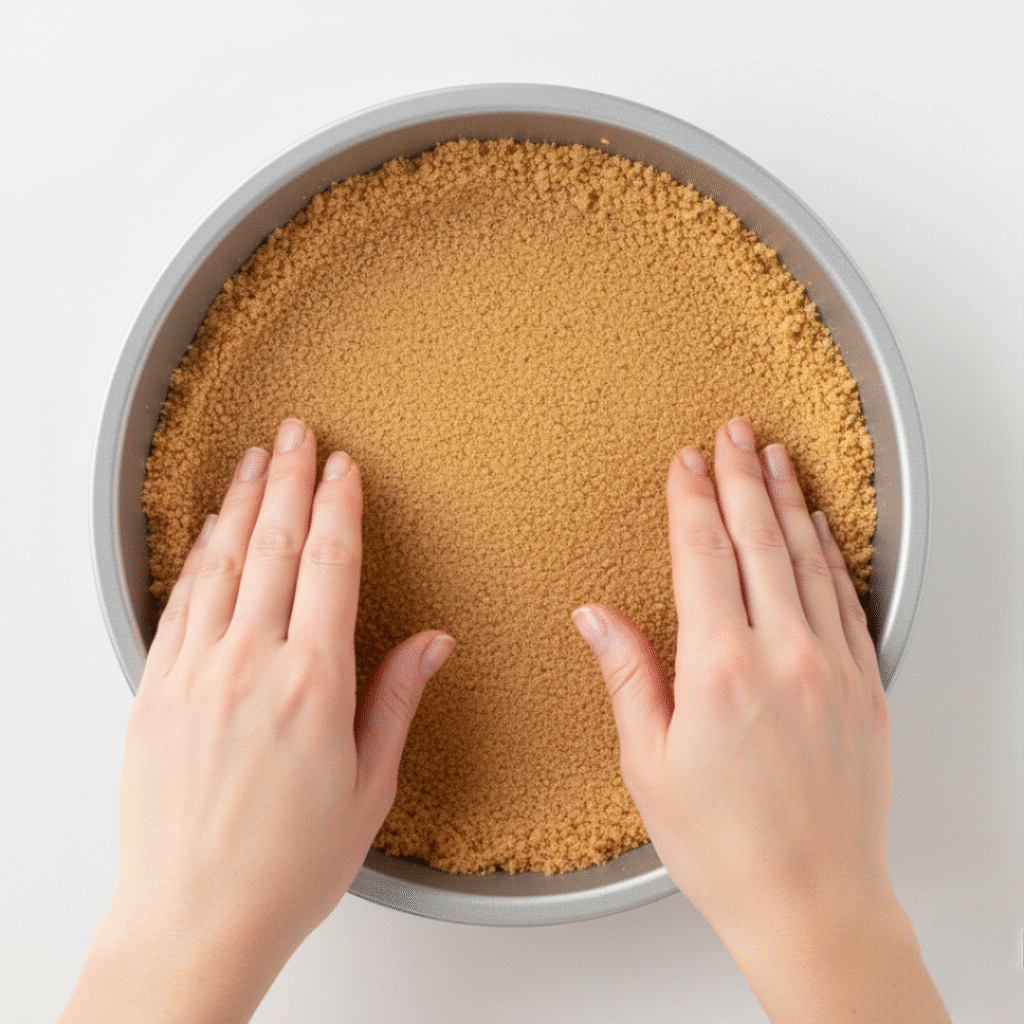 Pressing Crust into Pan