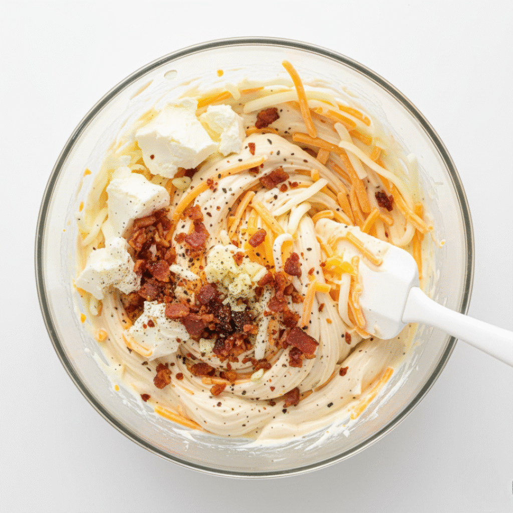 Mixing the Cheese Filling