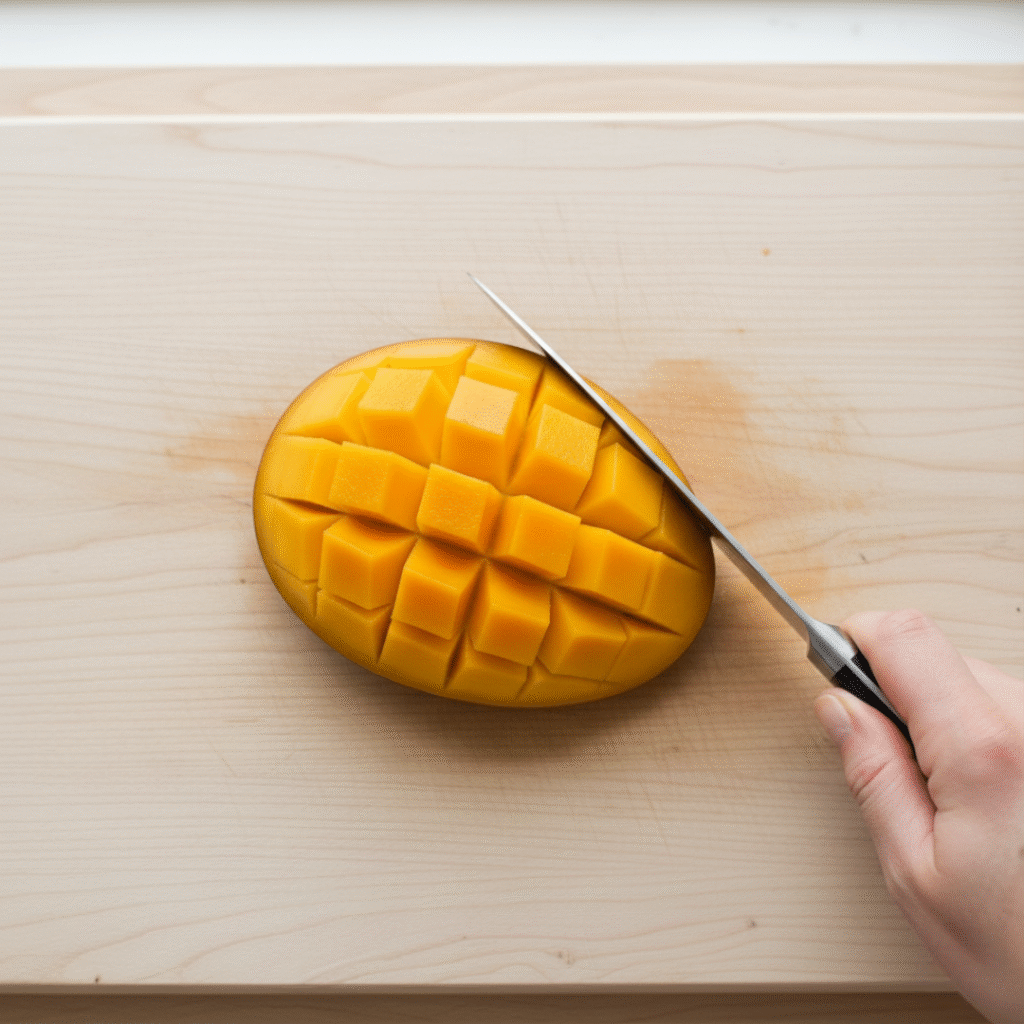 Mango Halves and Pit