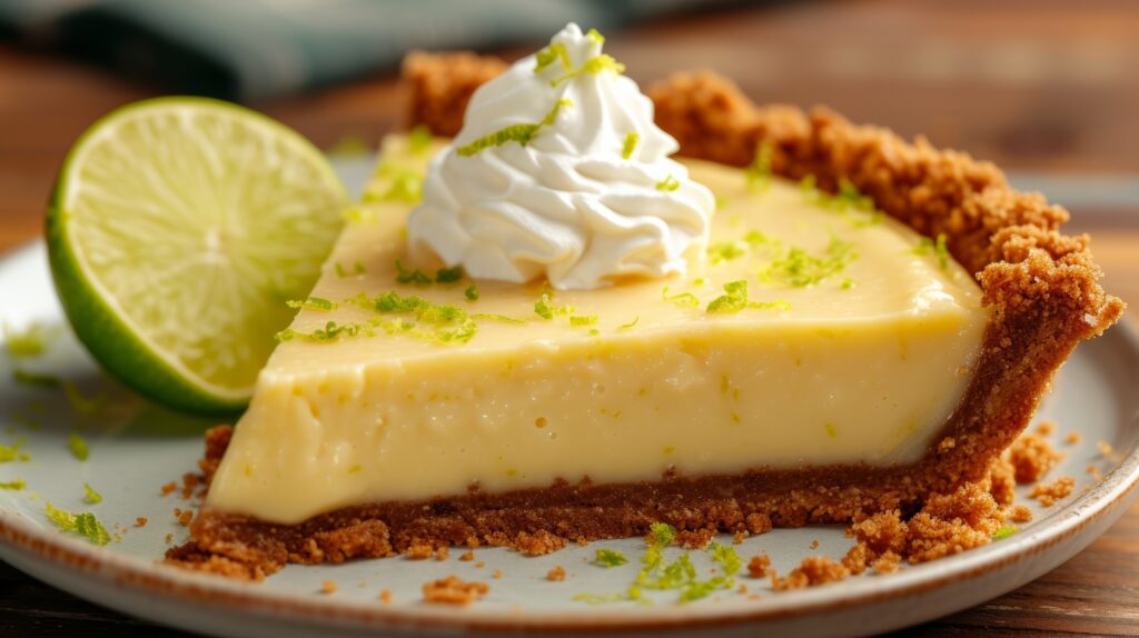 vecteezy ai generated a delightful key lime pie with a zesty lime 39074363 3