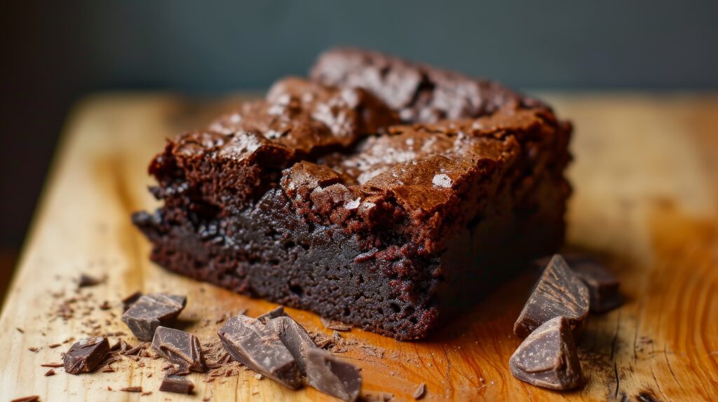 vecteezy delicious homemade chocolate brownie on wooden board 53191438