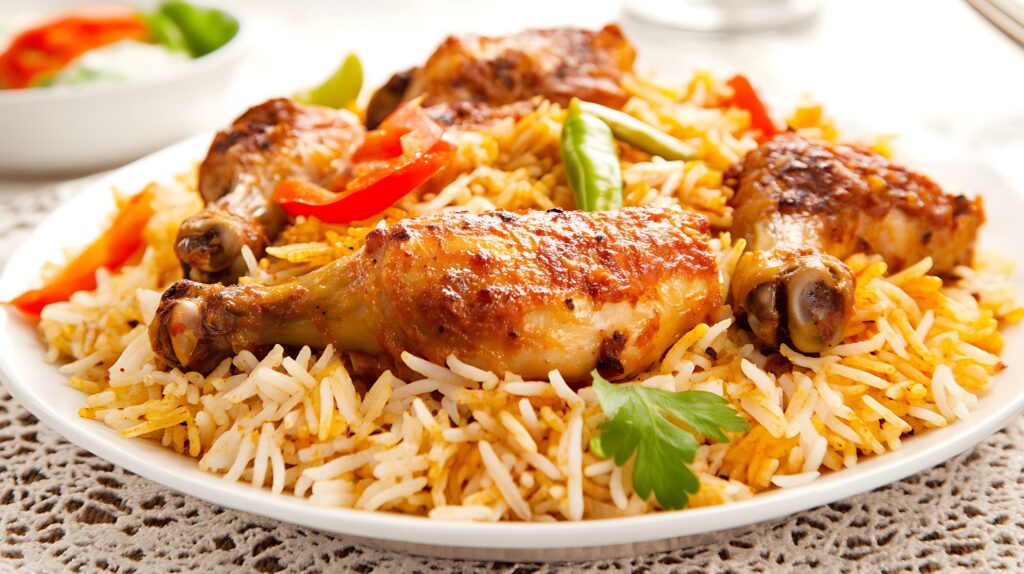 vecteezy mouthwatering biryani with flavorful rice and tender chicken 54743053