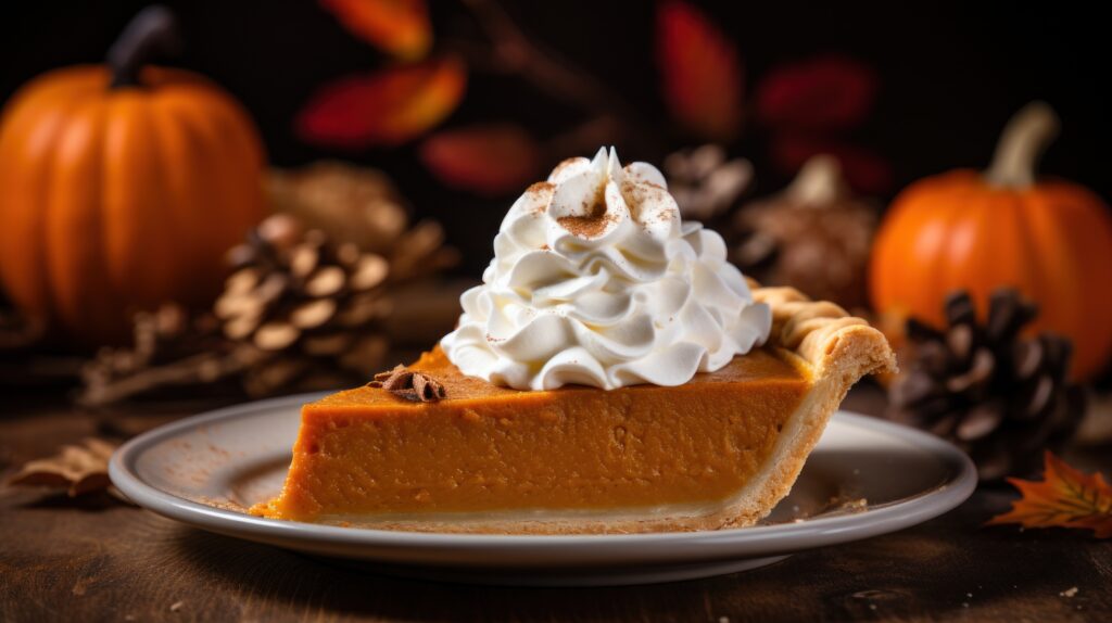 vecteezy pumpkin pie with whipped cream a classic thanksgiving favorite 30250248