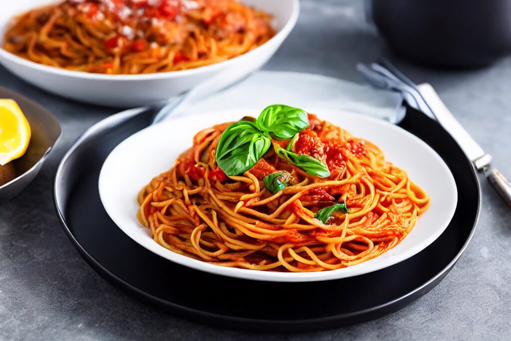 vecteezy spaghetti on the dish with 22698004