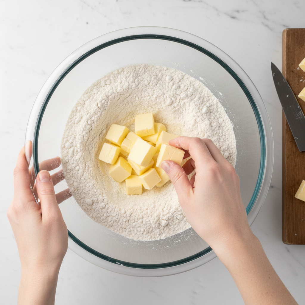 Cutting Cold Butter into Flour