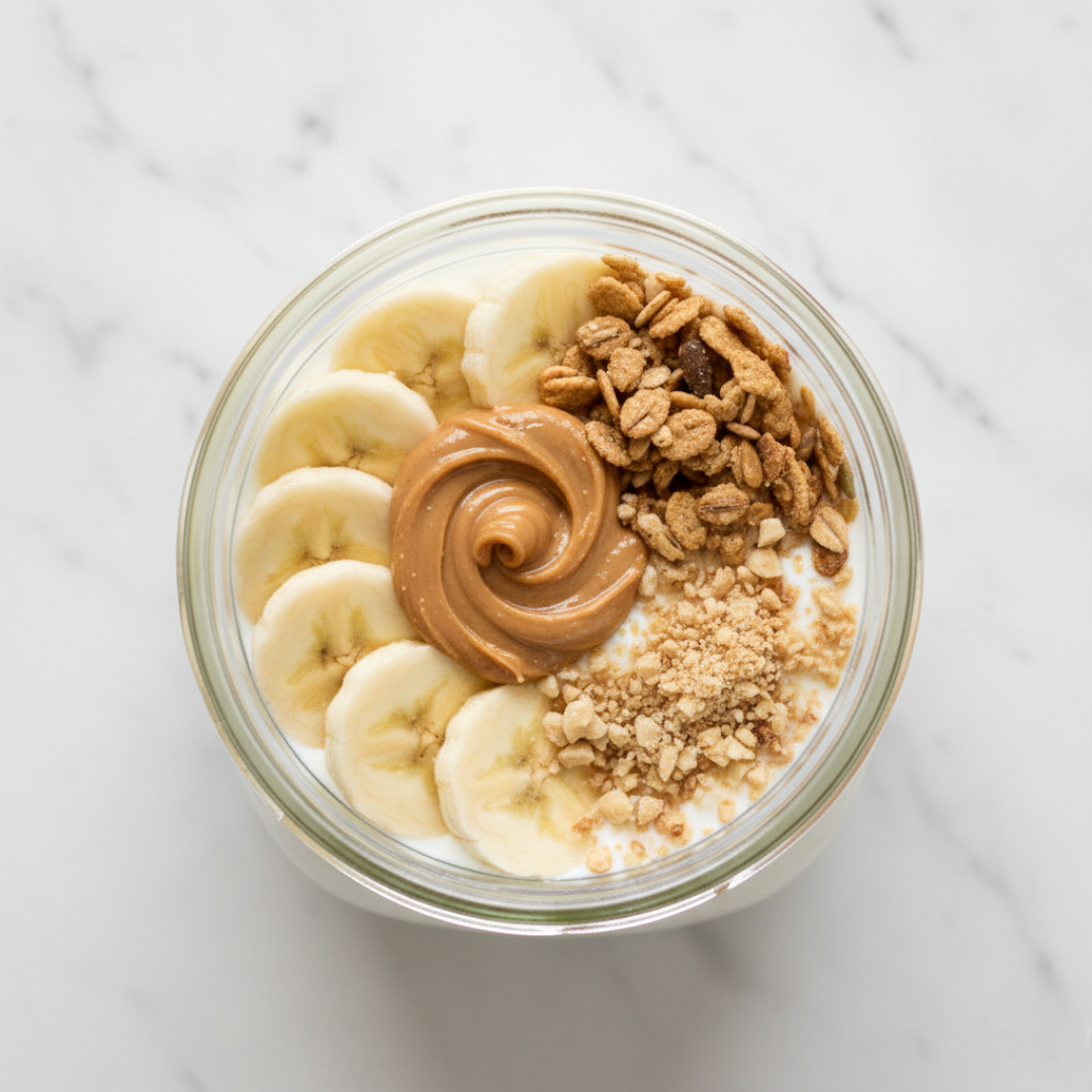 Yogurt Parfait Situation (Banana-Peanut Butter)