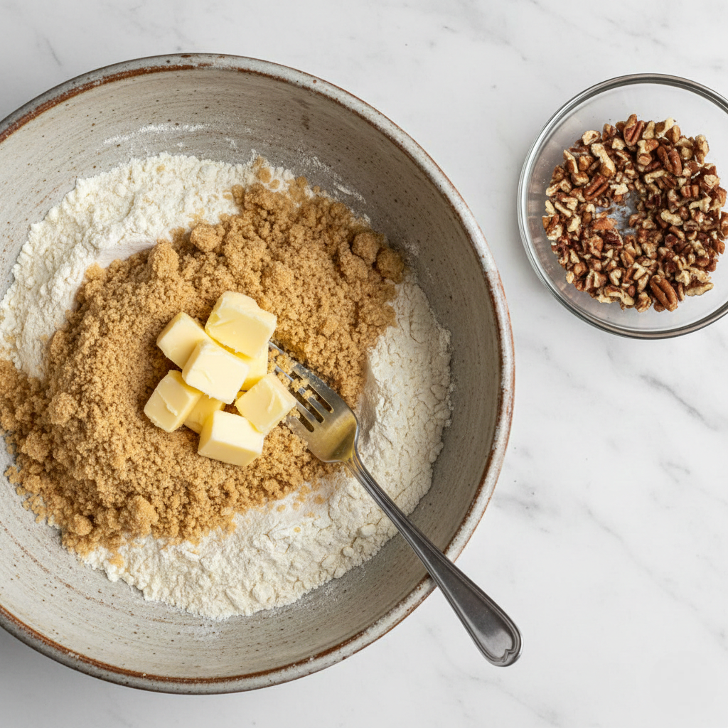 Preparing Nut Topping