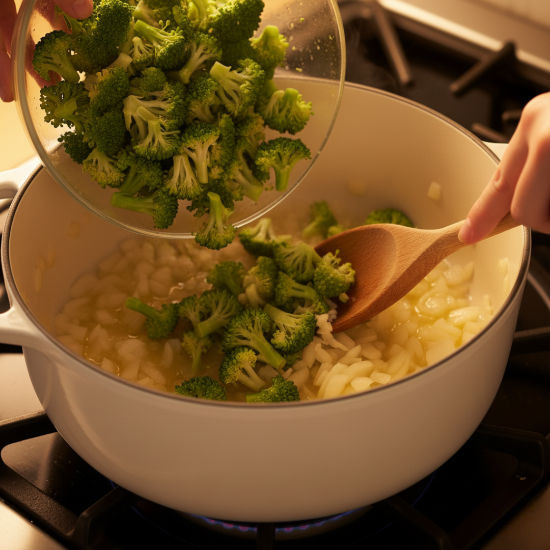 Add broccoli florets