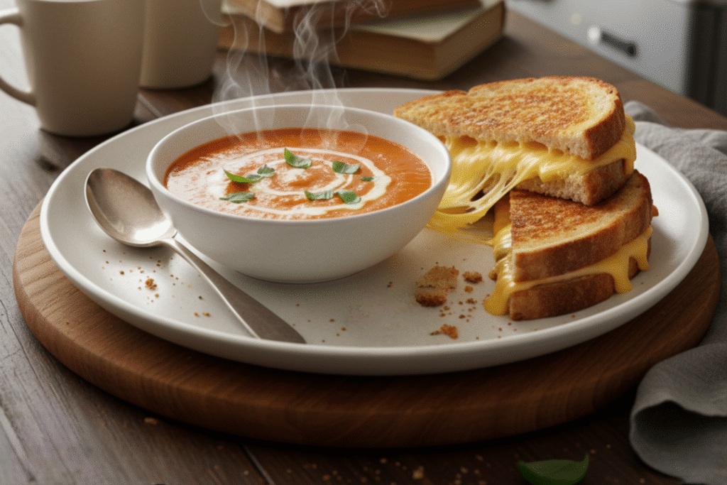 Tomato Soup with Grilled Cheese