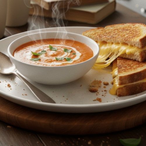 Tomato Soup with Grilled Cheese