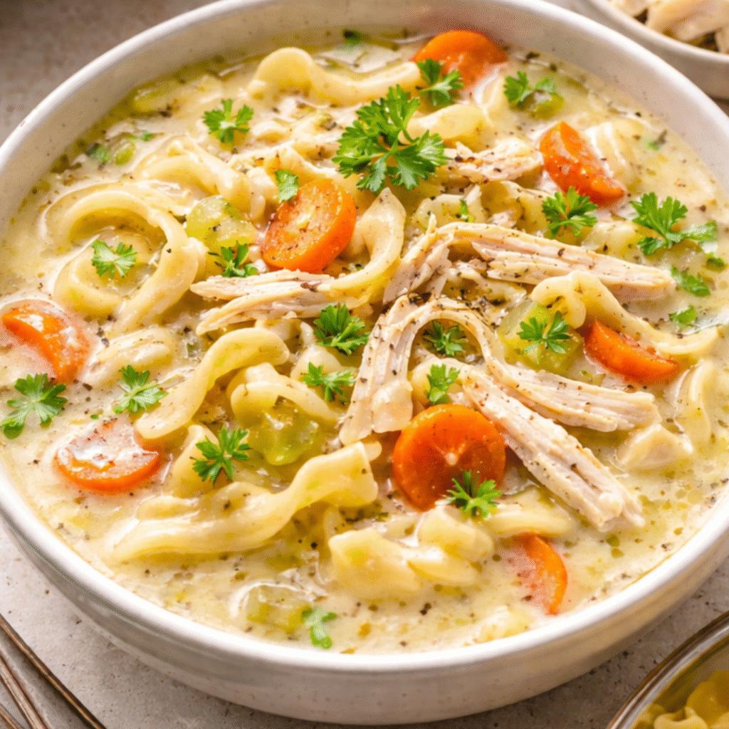 Creamy Chicken Noodle Soup 