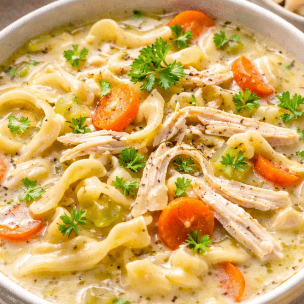 Creamy Chicken Noodle Soup 