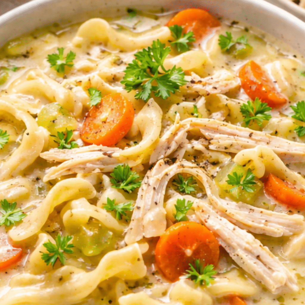 Creamy Chicken Noodle Soup 